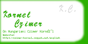 kornel czimer business card